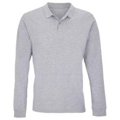 Koszulka Polo Z Długim Rękawem Dla Dorosłych Unisex Planet. Szare bluzki damskie SOL'S, s, bez wzorów, casualowe, bez kołnierzyka, bez ramiączek. Za 133.99 zł.