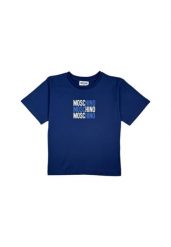 T-shirt Moschino H5M05G blue. Niebieskie t-shirty męskie MOSCHINO, l, bez wzorów, z materiału, bez kołnierzyka. Za 447.05 zł.