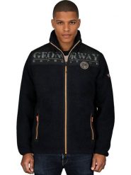 Geographical Norway Kurtka polarowa "Tumarino" w kolorze granatowym rozmiar: M. Niebieskie kurtki męskie Geographical Norway, m, bez wzorów, z polaru, bez kaptura. Za 165.31 zł.