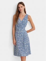 Lauren Ralph Lauren Sukienka letnia 250933494001 Niebieski Regular Fit. Niebieskie sukienki damskie Lauren Ralph Lauren, na lato, bez wzorów, z syntetyku, bez kołnierzyka, bez ramiączek. Za 1,369.00 zł.