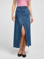DAMSKA SPÓDNICA LEE MAXI SKIRT SUNKEN WATERFALL 112349007. Spódniczki damskie Lee, bez wzorów, maxi. Za 159.99 zł.