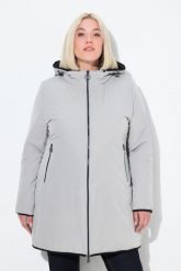 Damskie HYPRAR odwracalna kurtka pikowana odblaskowa. Szare kurtki damskie Ulla Popken, plus size, bez wzorów, z elastanu, bez kaptura. Za 679.99 zł.