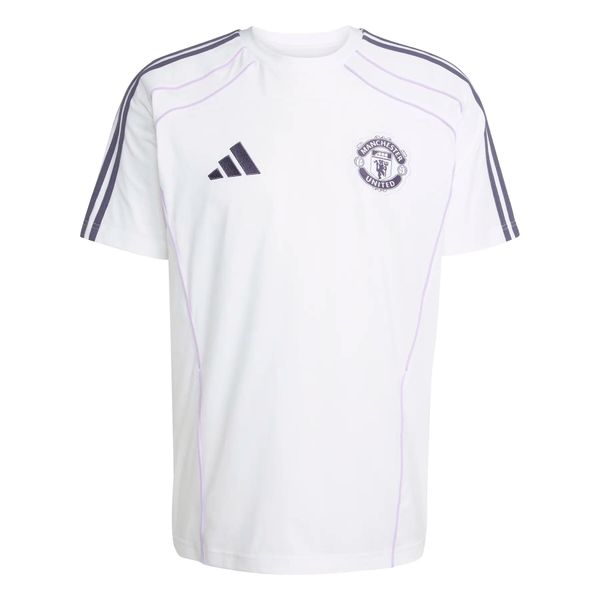 Koszulka Manchester United UBP 2025/26. Białe t-shirty sportowe męskie Adidas, xl, z dżerseju, bez ramiączek, do piłki nożnej. Za 216.00 zł.
