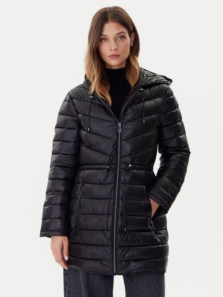 DKNY Kurtka zimowa DLEMPV38 Czarny Slim Fit. Czarne kurtki damskie DKNY, na zimę, m, bez wzorów, z syntetyku, bez kaptura. Za 789.99 zł.