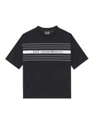 EA7 Emporio Armani T-Shirt 7B000069 AF10378 UC001 Czarny Relaxed Fit. Czarne t-shirty chłopięce EA7 Emporio Armani, bez wzorów, z bawełny, bez ramiączek. Za 179.99 zł.