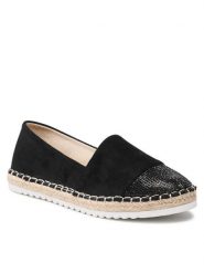 Jenny Fairy Espadryle WS19432-09 Czarny. Czarne espadryle damskie Jenny Fairy, bez wzorów, z materiału, bez obcasa. Za 99.99 zł.