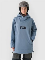 4F Bluza snowboardowa z softshellu membrana 5000 damska - granatowa XL. Niebieskie bluzy z kapturem damskie 4f, na zimę, m, z dzianiny. W wyprzedaży za 199.99 zł.