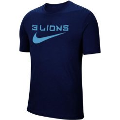 Koszulka sportowa męska Nike Ent Swsh Fed WC22. Niebieskie t-shirty sportowe męskie Nike, m, bez ramiączek, do piłki nożnej. Za 124.00 zł.