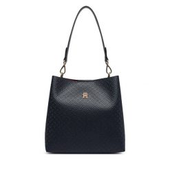 Torebka Tommy Hilfiger. Niebieskie torebki klasyczne damskie Tommy Hilfiger, bez wzorów, bez dodatków. Za 649.99 zł.