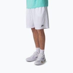 Spodenki tenisowe YONEX 15246 Practice. Białe szorty męskie YONEX, bez wzorów, z materiału, eleganckie. Za 169.99 zł.