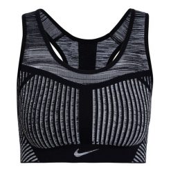 Biustonosz Nike Fe/Nom Flyknit Bra. Czarne biustonosze sportowe damskie Nike, bez wzorów. Za 179.99 zł.