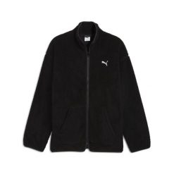 Męska rozpinana bluza typu sherpa Essentials Elevated na zimę o luźnym kroju. Czarne bluzy z kapturem męskie Puma, na jesień, m, z dzianiny. Za 290.00 zł.