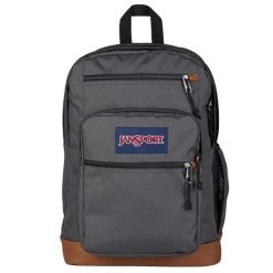 Plecak sportowo-turystyczny dla dorosłych Cool Student Backpack. Szare plecaki damskie JanSport, bez wzorów, z materiału, młodzieżowe. Za 239.99 zł.