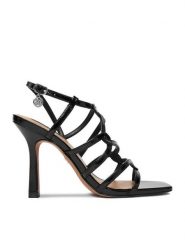 Nine West Sandały CEO-LS955066-23 Czarny. Czarne sandały damskie Nine West, bez wzorów, z materiału, bez obcasa, na szpilce. Za 279.99 zł.