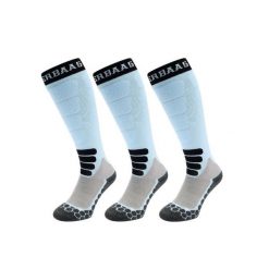 Skarpety narciarskie - Merino Wool Pro - 3 pary - Niebieskie. Niebieskie skarpetki damskie POEDERBAAS, bez wzorów. W wyprzedaży za 329.62 zł.