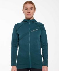 Bluza damska wełniana z kapturem Brubeck THERMO WOOL by Pustelnik. Zielone bluzy z kapturem damskie Brubeck, na zimę, m, z dzianiny. Za 439.00 zł.