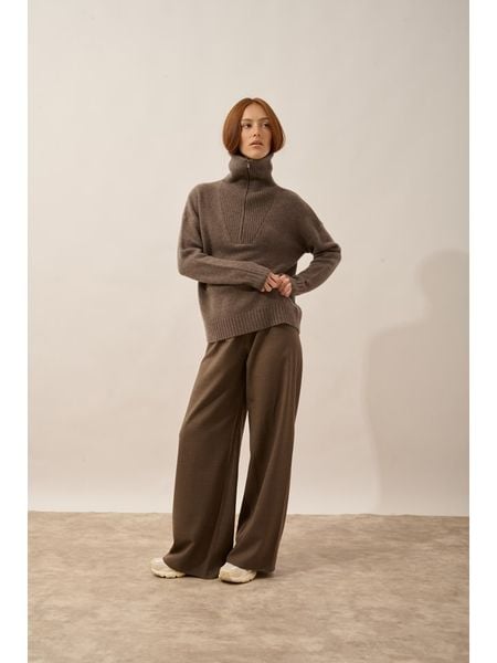 Just Cashmere Kaszmirowy sweter "Akar" w kolorze szarobrązowym rozmiar: M. Brązowe swetry klasyczne damskie Just Cashmere, m, z kaszmiru, bez kołnierzyka. Za 744.98 zł.
