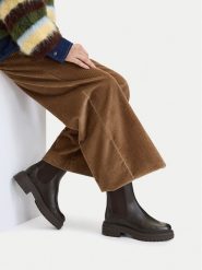 Lasocki Sztyblety CEO-RST-WHETHER-02 Brązowy ciemny. Brązowe botki damskie Lasocki, bez obcasa, na płaskiej podeszwie, bez zapięcia. Za 269.99 zł.