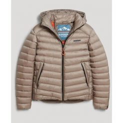 Kurtka puchowa z kapturem Superdry Fuji. Brązowe kurtki męskie Superdry., m, bez wzorów, z puchu, z kapturem. Za 655.50 zł.