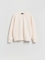 Bluza regular z bawełną - złamana biel. Bluzy bez kaptura męskie Reserved, l, z bawełny. Za 119.99 zł.