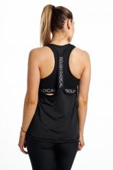 Koszulka fitness damska Rough Radical Brush Tank Top. Czarne topy sportowe damskie ROUGH RADICAL, l, bez wzorów, z dzianiny, bez ramiączek. Za 69.90 zł.