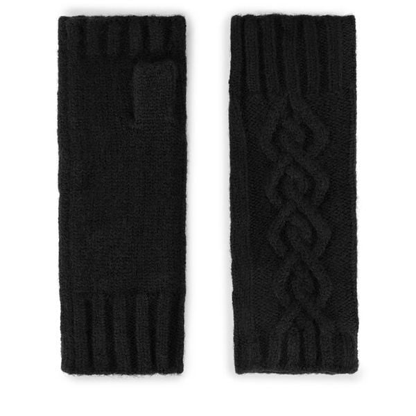 Rękawiczki Jenny Fairy. Czarne rękawiczki damskie Jenny Fairy, bez wzorów, z dzianiny. Za 49.99 zł.