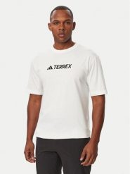 Adidas T-Shirt Terrex Classic Logo T-Shirt JF9144 Biały Regular Fit. Białe t-shirty męskie Adidas, m, bez wzorów, z bawełny, bez kołnierzyka. Za 149.99 zł.