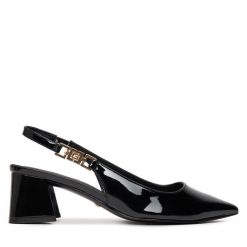 Sandały Guess. Czarne sandały damskie Guess, z aplikacjami, bez obcasa, na słupku. Za 479.99 zł.