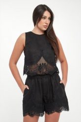 Top damski lniany TWINSET. Topy damskie Twinset Milano, bez wzorów, ze lnu, bez kołnierzyka. Za 819.00 zł.