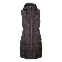 Damska kurtka bez rękawów z kapturem Lauria Garrelli Arezzo. Brązowe kurtki damskie LAURIA GARRELLI, xl, bez wzorów, z kapturem. Za 408.00 zł.