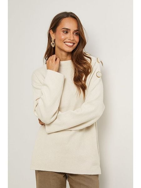 L'armoire de Suzette Sweter w kolorze beżowym rozmiar: 34/36. Brązowe swetry klasyczne damskie L'armoire de Suzette, l, z kaszmiru, bez kołnierzyka. Za 143.90 zł.