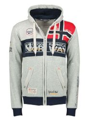 Geographical Norway Bluza w kolorze czerwono-szaro-granatowym rozmiar: XXL. Czerwone bluzy z kapturem męskie Geographical Norway, xxl. Za 166.10 zł.