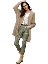 Heine Kardigan w kolorze beżowym rozmiar: 40. Brązowe kardigany damskie Heine, bez wzorów, ze splotem. Za 78.99 zł.