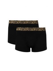Emporio Armani Bokserki "2 Pack" | 111210 4F598 | Mężczyzna | Czarny, Złoty. Czarne bokserki męskie Emporio Armani, bez wzorów, z bawełny. W wyprzedaży za 179.00 zł.