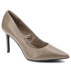 Brązowe Czółenka Tamaris Eleganckie Buty Damskie. Brązowe czółenka damskie Tamaris, bez wzorów, ze skóry, bez obcasa, na obcasie. Za 249.00 zł.