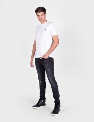 Les Hommes T-shirt "Urzn" | UHT201 700P | Urzn | Mężczyzna | Biały. Białe t-shirty męskie Les Hommes, l, bez wzorów, z bawełny, bez kołnierzyka. W wyprzedaży za 219.00 zł.