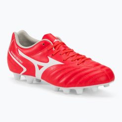 Buty piłkarskie Mizuno Monarcida Neo II Select FG. Czerwone buty sportowe na co dzień damskie Mizuno, z materiału, bez zapięcia, do biegania. Za 179.99 zł.
