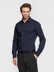 Calvin Klein Koszula K10K108229 Granatowy Slim Fit. Niebieskie koszule męskie CALVIN KLEIN, m, bez wzorów, z bawełny, bez kołnierzyka, bez ramiączek. Za 219.99 zł.