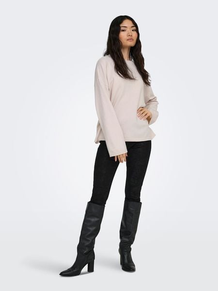 ONLY Sweter w kolorze kremowym rozmiar: S. Brązowe swetry klasyczne damskie Only, s, z materiału, bez kołnierzyka. Za 70.08 zł.