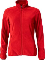 Clique Damska kurtka microfleece - 100% poliester, antypilling – red. Czerwone kurtki damskie CLIQUE, xl, bez wzorów, z poliesteru, bez kaptura. Za 162.74 zł.