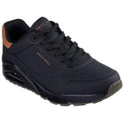 Buty do chodzenia męskie Skechers Uno. Czarne buty sportowe na co dzień męskie Skechers, z materiału, bez zapięcia, trekkingowe. Za 299.99 zł.