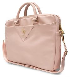Torba Guess Triangle 4G Computer Bag 15'' - 16'' różowy. Czerwone torby na laptopa damskie Guess, z aplikacjami, ze skóry ekologicznej. Za 269.00 zł.