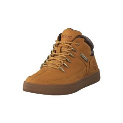 Buty sportowe Sneakersy męskie, Davis Square Mid. Brązowe buty sportowe na co dzień męskie Timberland, z materiału, bez zapięcia, trekkingowe. Za 489.99 zł.