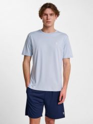 Koszulka Hummel Pulse. Niebieskie t-shirty sportowe męskie HUMMEL, l, z materiału, bez ramiączek, na fitness i siłownię. Za 76.50 zł.