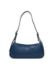 Calvin Klein Torebka Ck Small Shoulder Bag LV04F3170G Granatowy. Niebieskie torebki klasyczne damskie CALVIN KLEIN, bez wzorów, ze skóry, bez dodatków. Za 409.99 zł.
