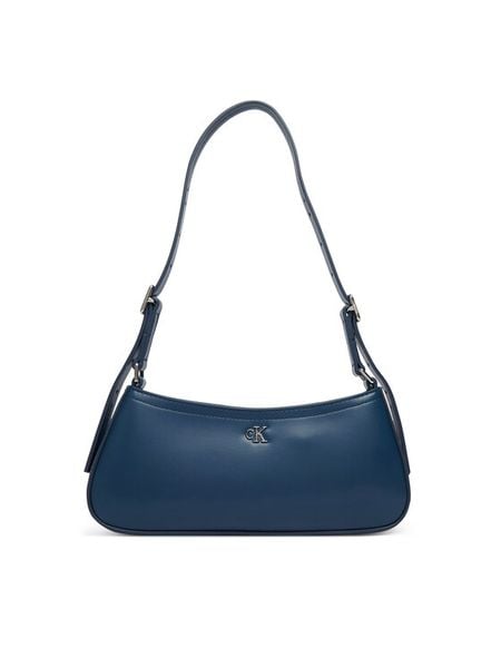Calvin Klein Torebka Ck Small Shoulder Bag LV04F3170G Granatowy. Niebieskie torebki klasyczne damskie CALVIN KLEIN, bez wzorów, ze skóry, bez dodatków. Za 409.99 zł.