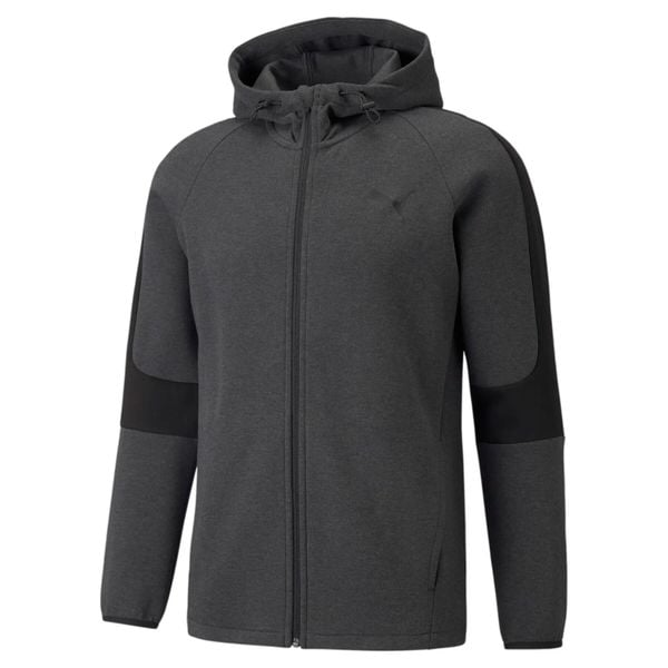 Bluza z kapturem zapinana na zamek błyskawiczny Puma Evostripe Core. Szare bluzy sportowe męskie Puma, xs, z bawełny. Za 290.00 zł.