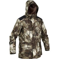 Kurtka myśliwska Solognac 500 3w1 Warm wodoodporna camo. Brązowe kurtki męskie SOLOGNAC, uniwersalny, bez wzorów, bez kaptura. Za 699.99 zł.