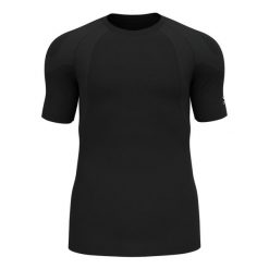 Koszulka tech. męska Odlo T-shirt crew neck s/s ACTIVE SPINE. Czarne bielizna termoaktywna męska Odlo, l, bez wzorów, bez kołnierzyka. W wyprzedaży za 254.99 zł.