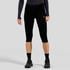 Legginsy 3/4 do biegania damskie Odlo ESSENTIAL. Czarne legginsy damskie Odlo, m, bez wzorów. Za 332.09 zł.